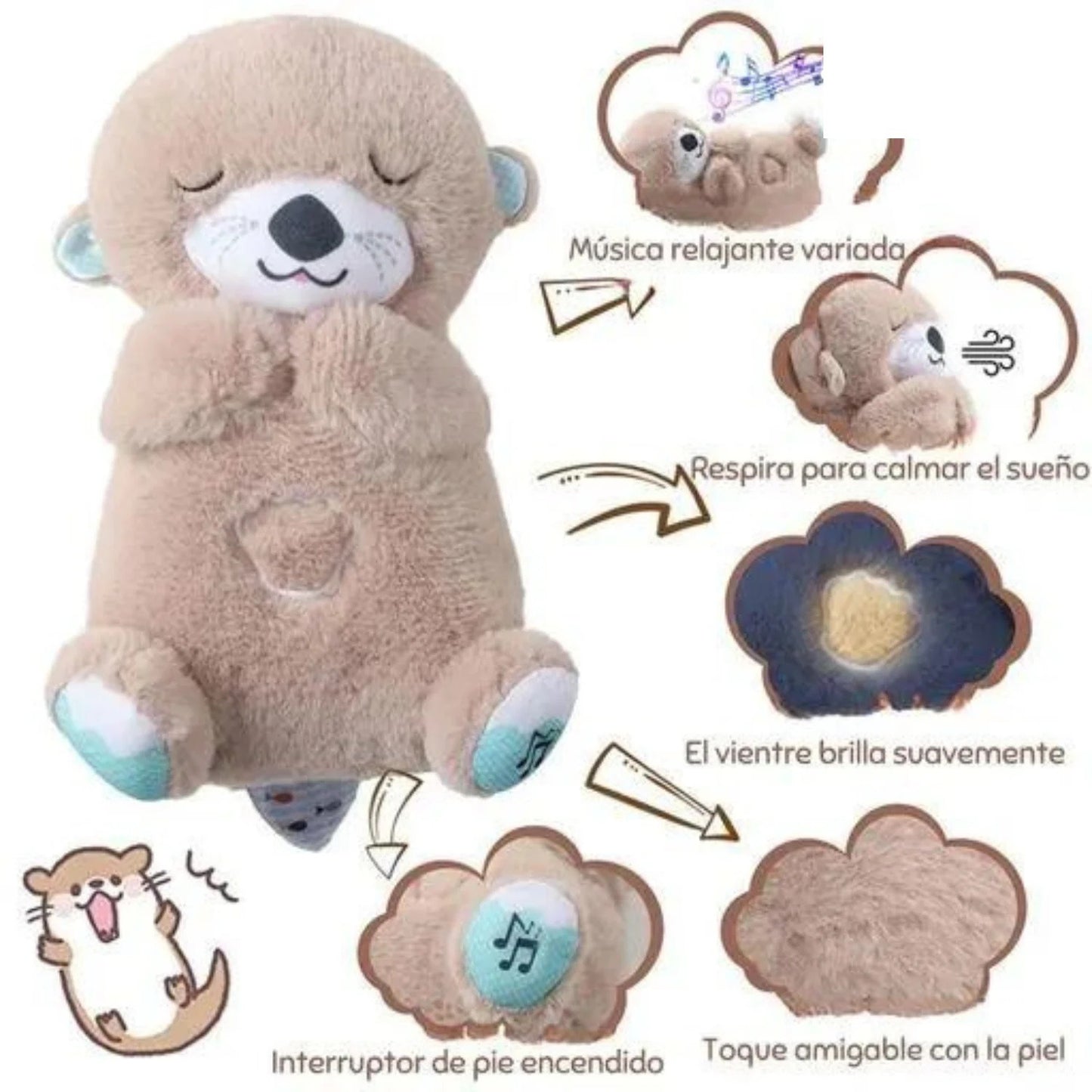 Peluche Calmante para niños que Respira