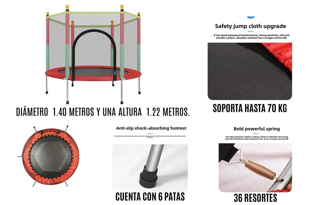 Trampolin Con Red de Protección
