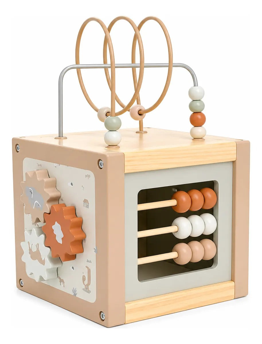 Cubo didactico en madera montessori