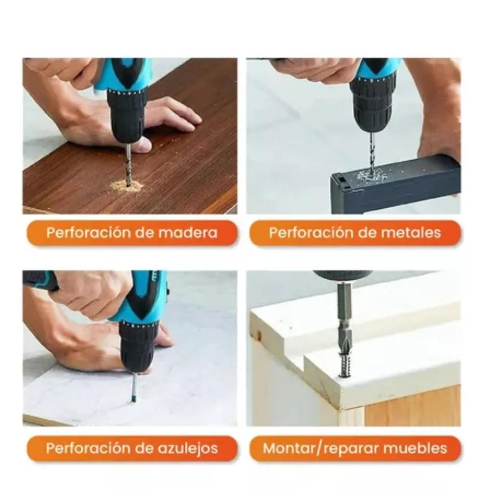 Taladro Inalambrico Con Estuche Doble Ba